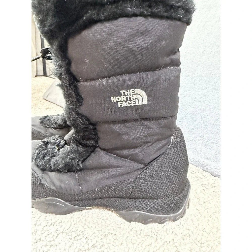 The North Face Women's Nuptse Fur Black Boots Waterproof Insulated Snow Sz 7